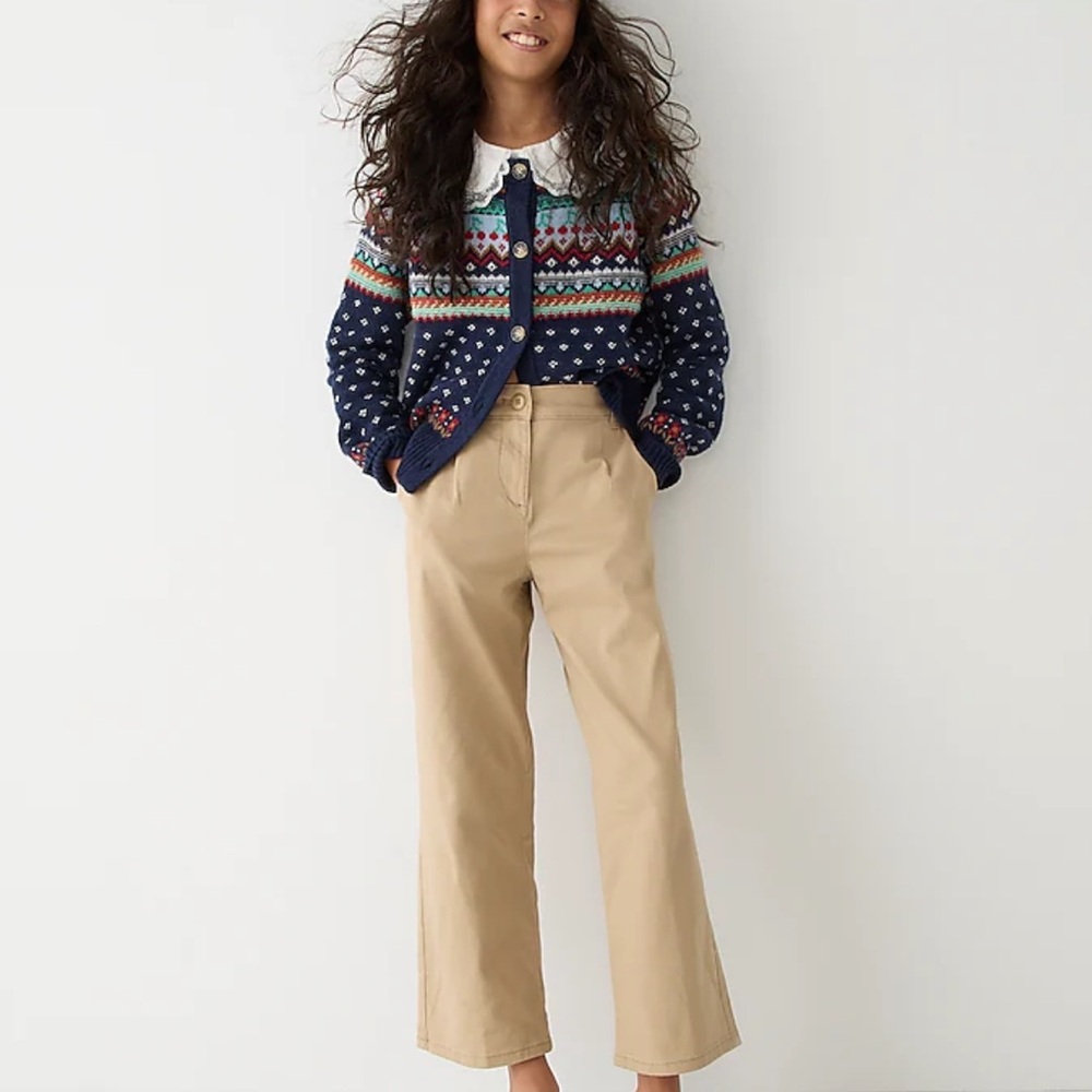 Crewcuts Girls' Wide-Leg Chino Pant